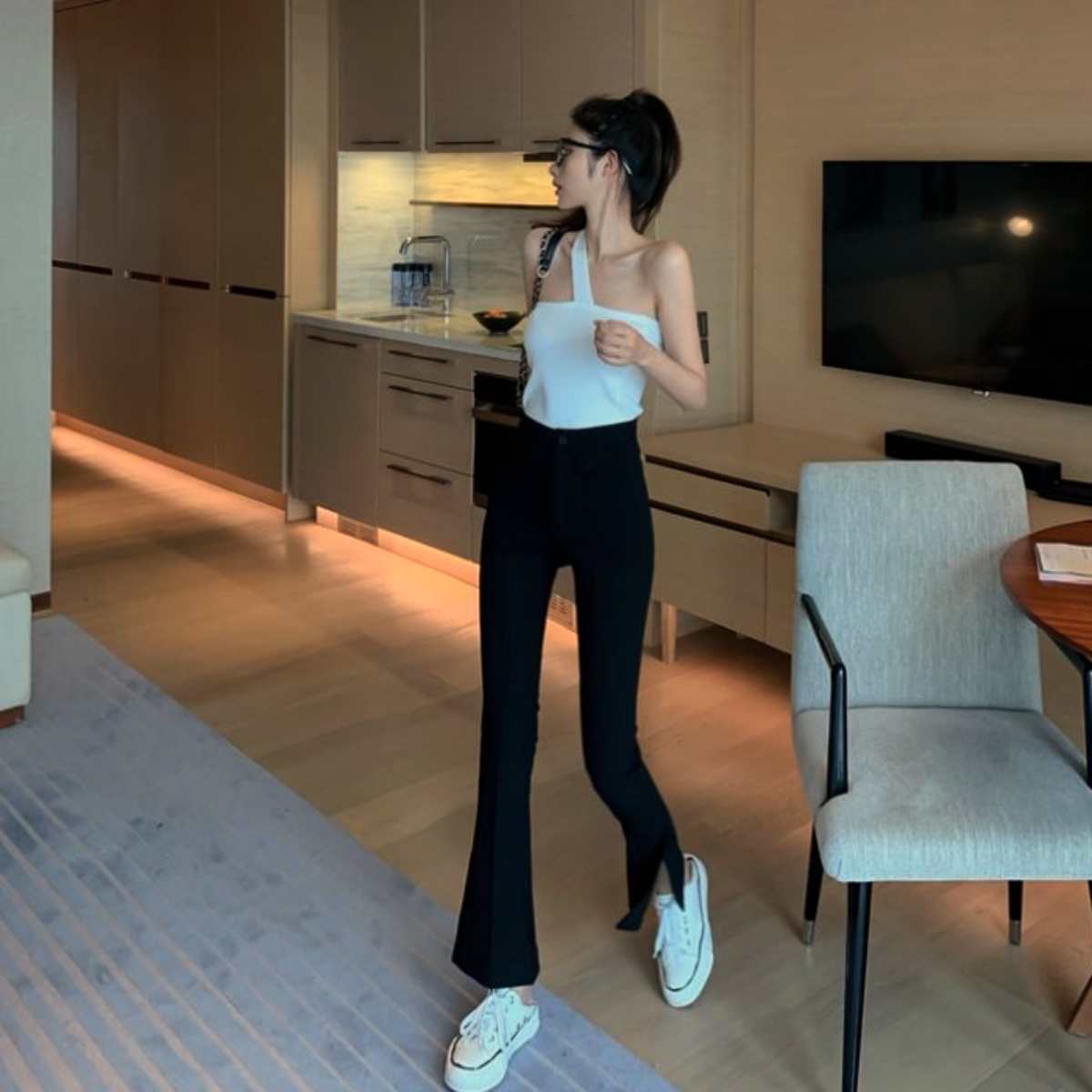 Pants/ センターシームフレアパンツ ST/No.27300
