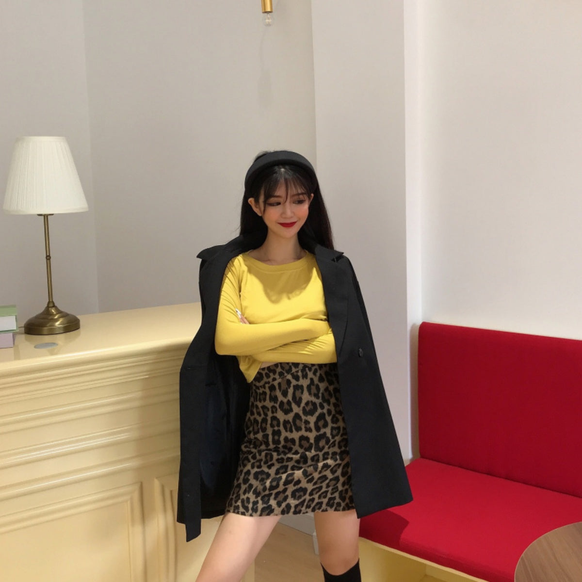 Skirt/レオパードタイトミニスカート ST/No.27207