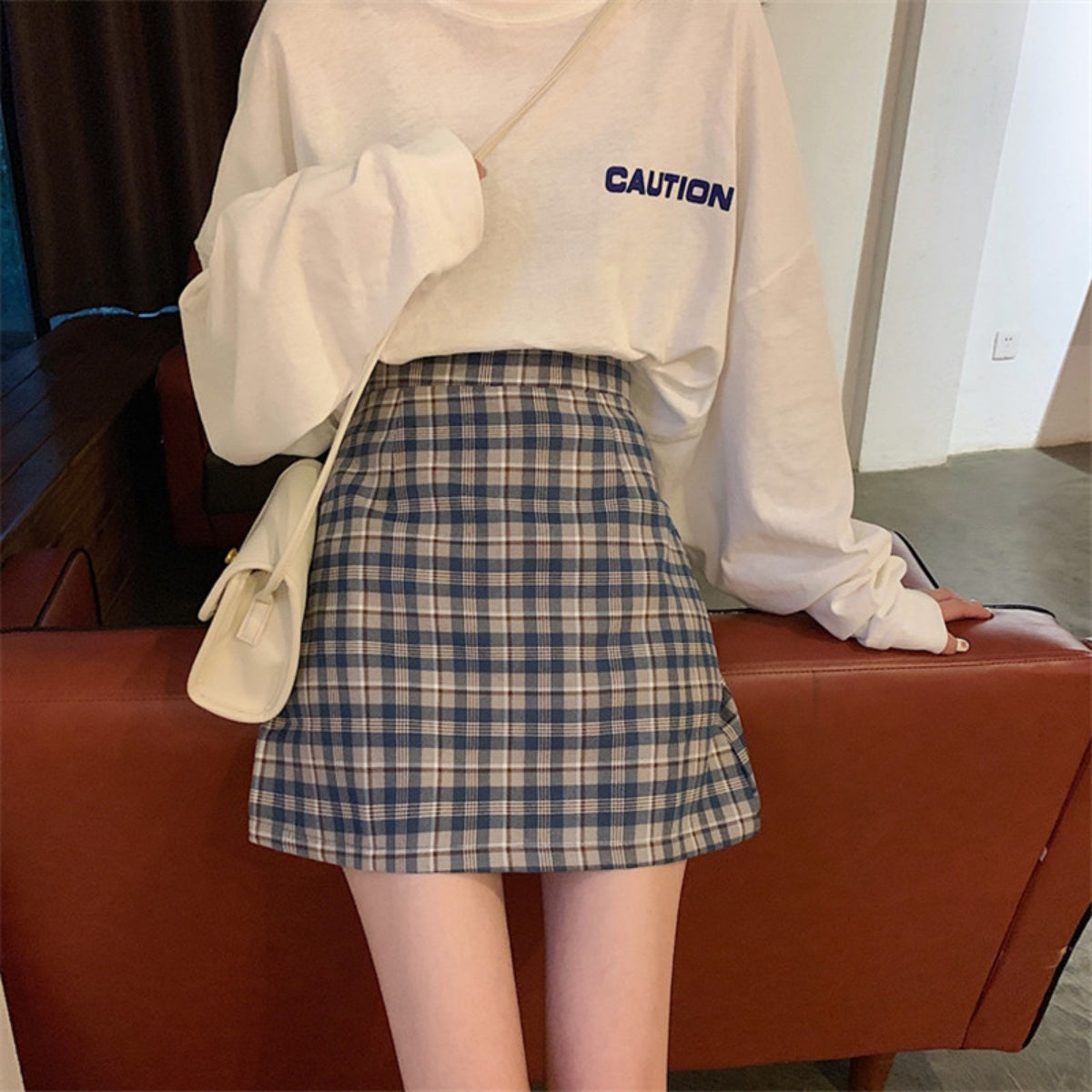 Skirt/ チェック台形スカート ST/No.27230