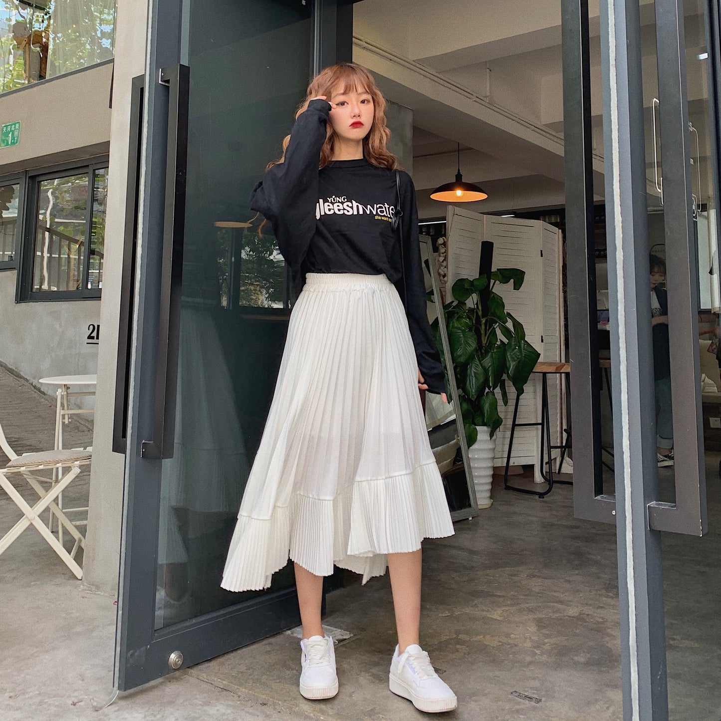 Skirt/イレヘムプリーツスカート ST/No.27007