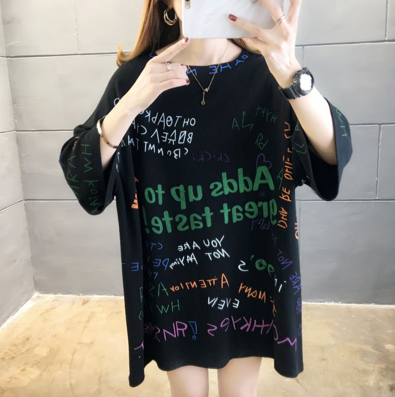 T-shirts/ロゴ総柄ビッグTシャツ ST/No.27104