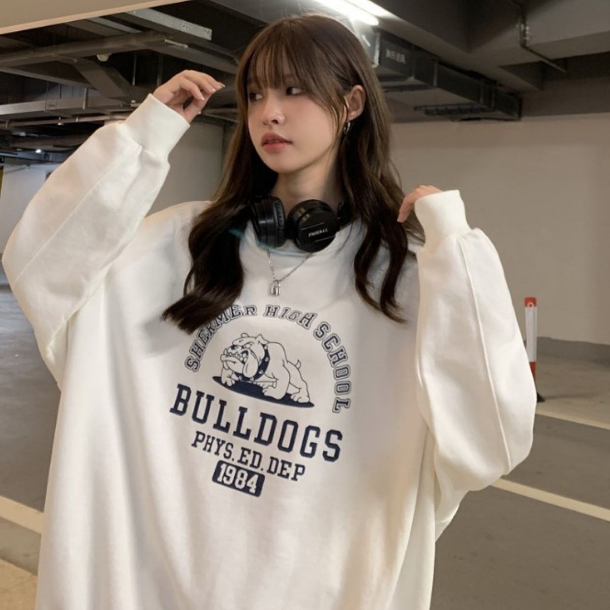 Tops/カレッジプリントスウェットロンT ST/No.27726