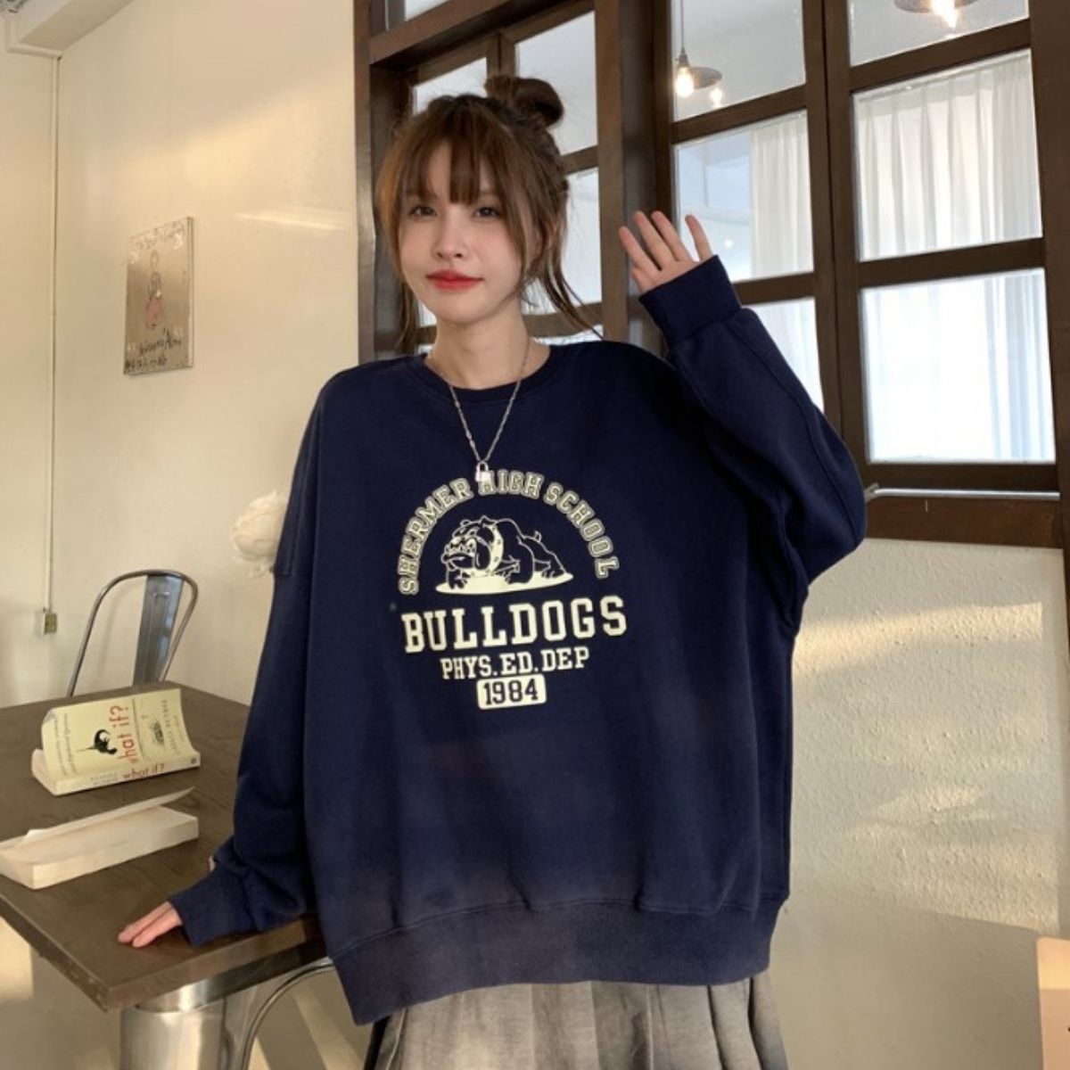 Tops/カレッジプリントスウェットロンT ST/No.27726