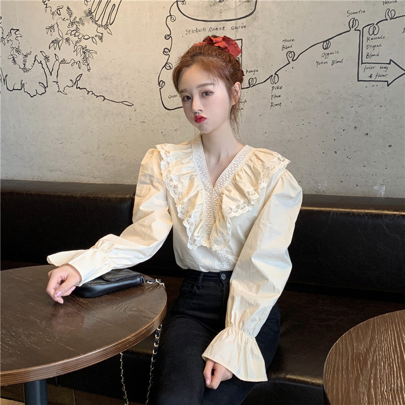 Blouse/ラッフルレースブラウス ST/No.27158