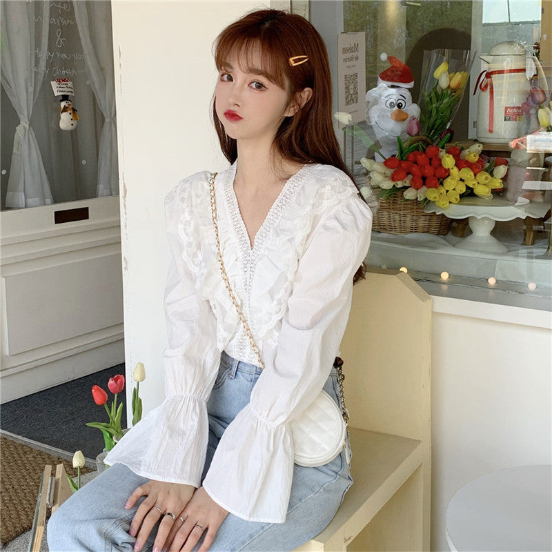 Blouse/ラッフルレースブラウス ST/No.27158