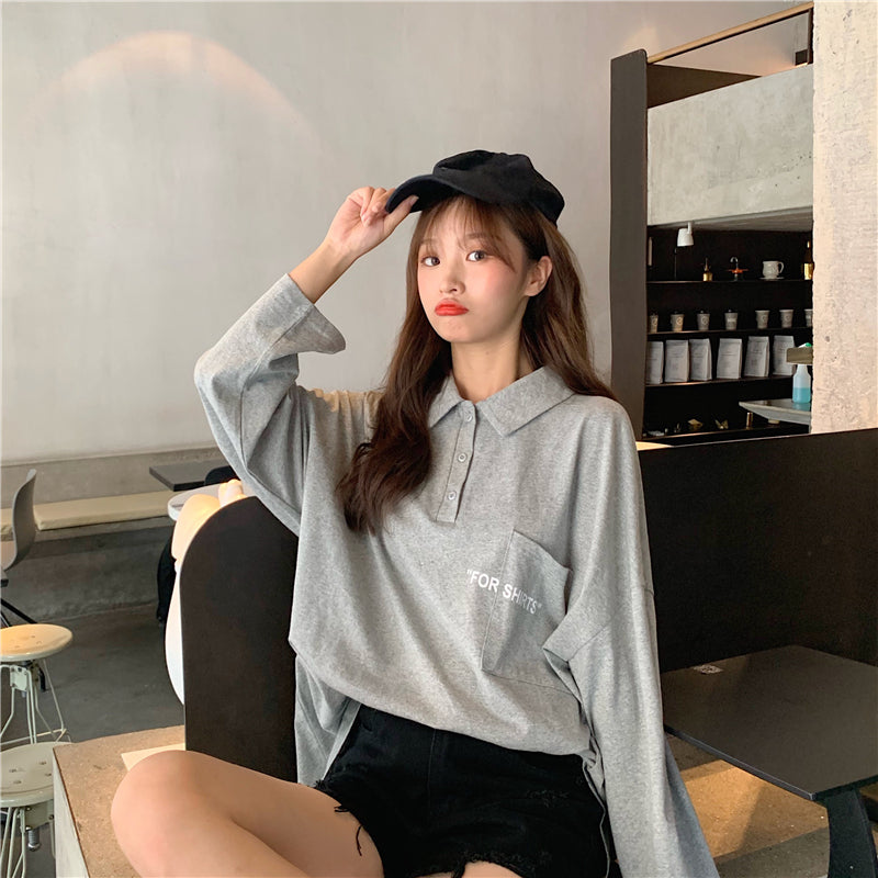 T-shirts/ポロ襟長袖Tシャツ ST/No.27073
