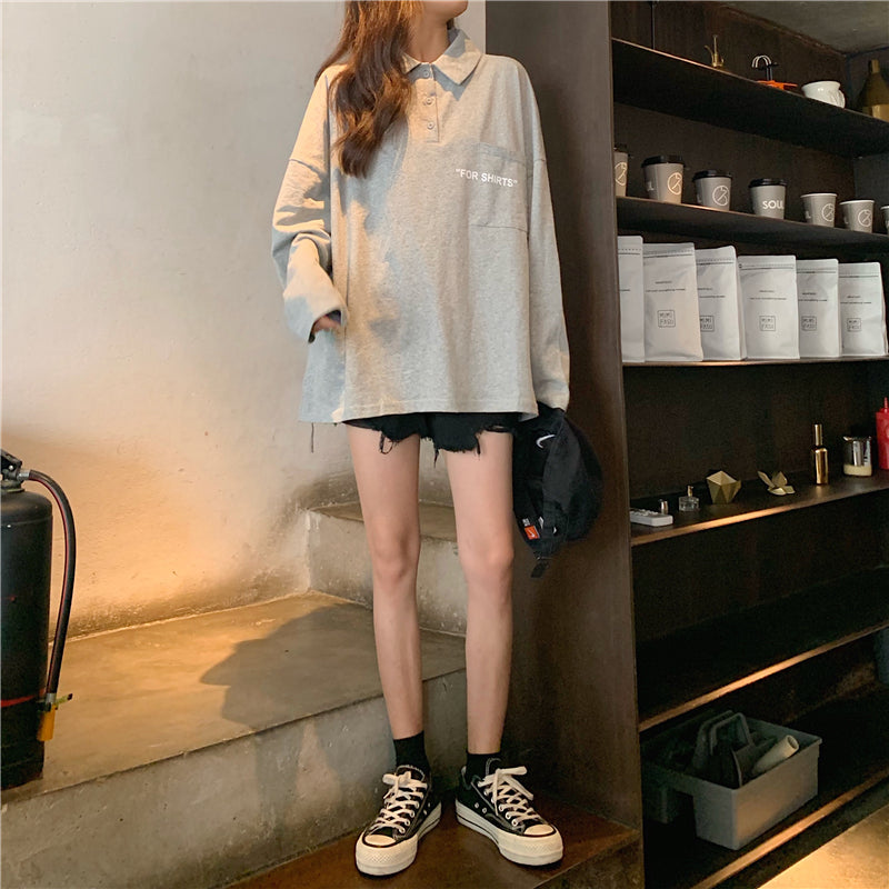 T-shirts/ポロ襟長袖Tシャツ ST/No.27073