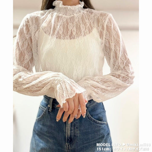 レース×シアートップスの着回し術｜大人の抜け感を作る韓国コーデ4選