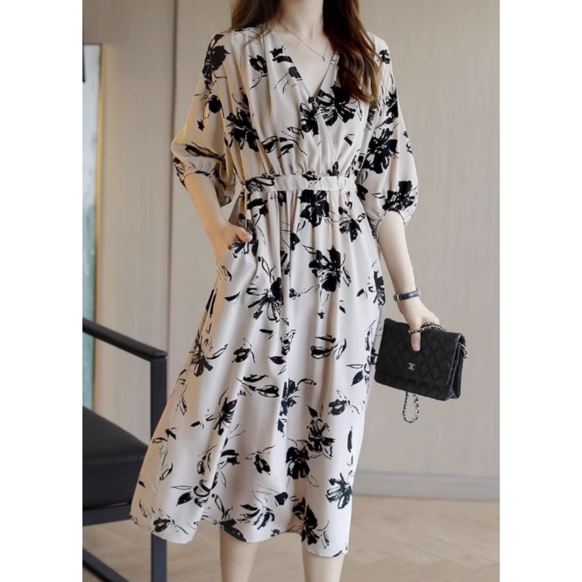 Dress/カシュクールフラワーワンピース ST/No.22016