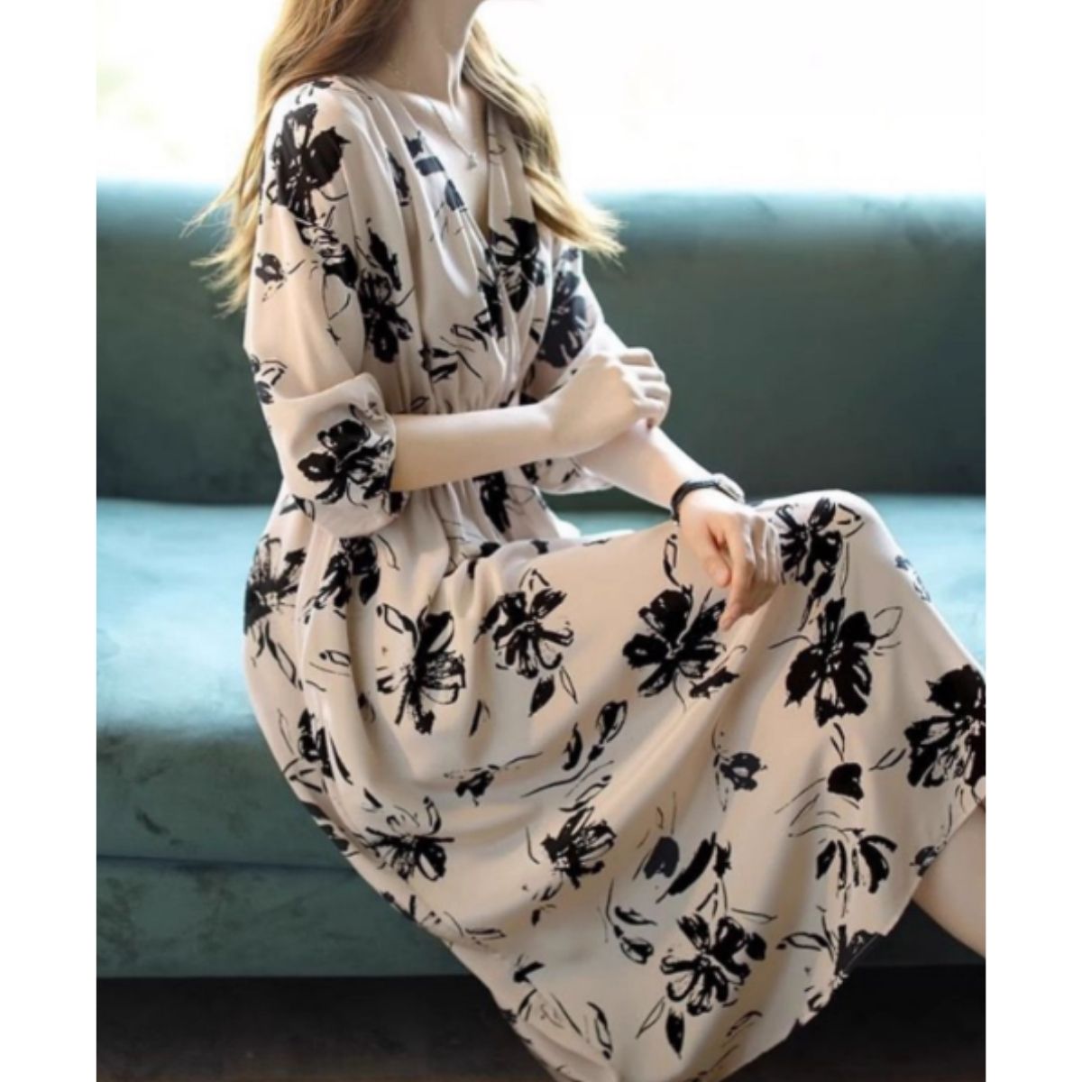 Dress/カシュクールフラワーワンピース ST/No.22016