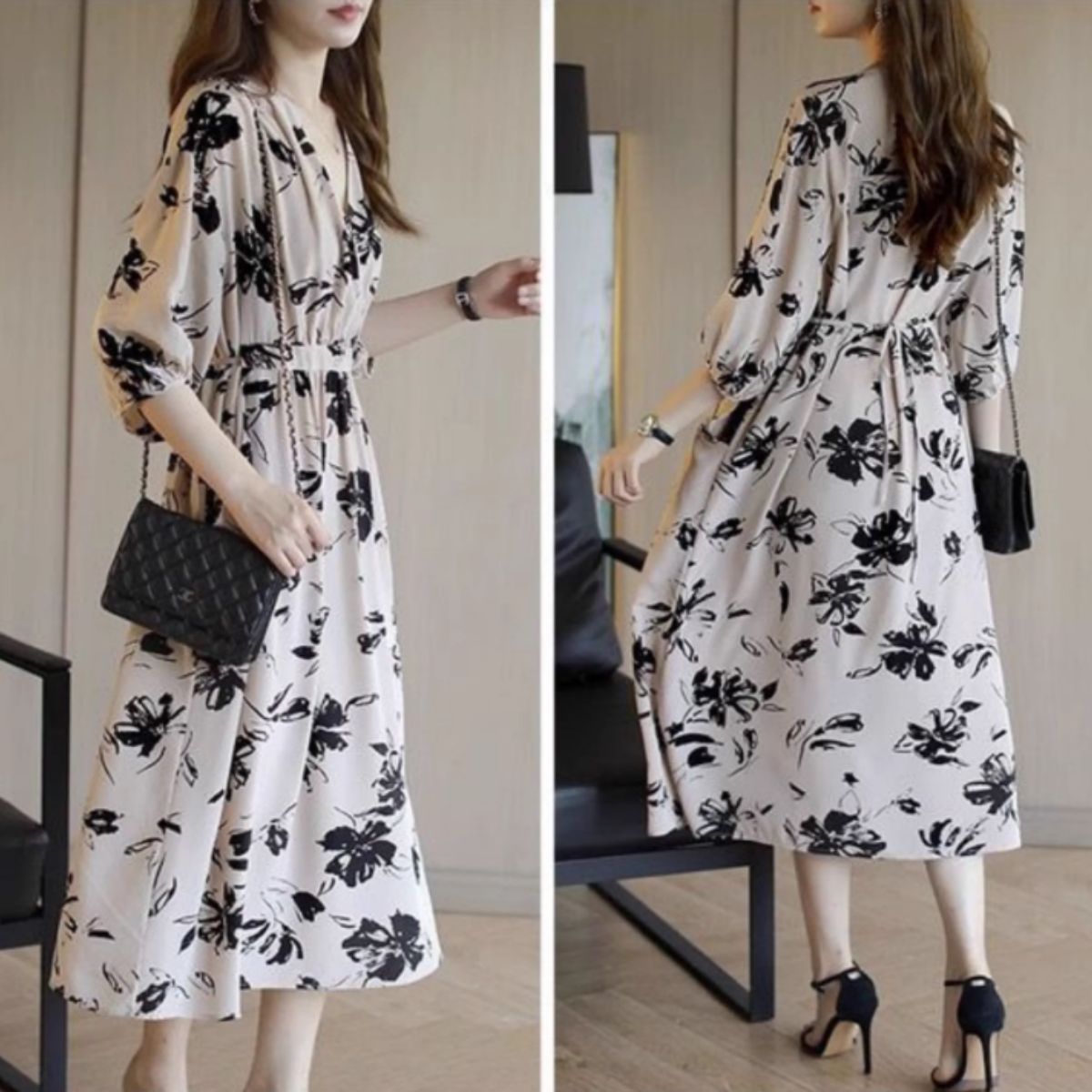 Dress/カシュクールフラワーワンピース ST/No.22016