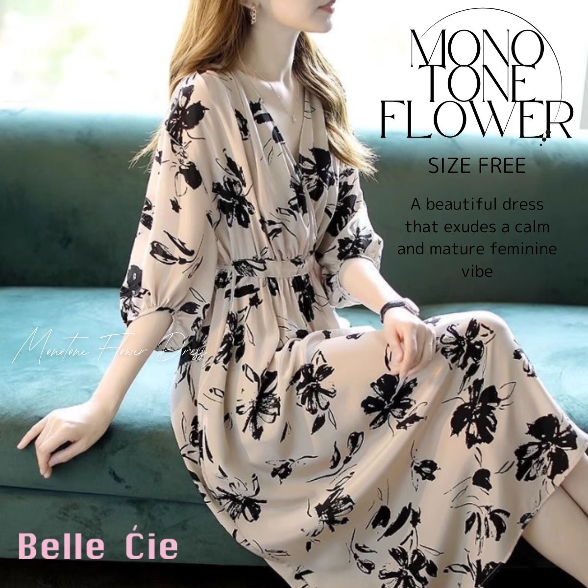 Dress/カシュクールフラワーワンピース ST/No.22016