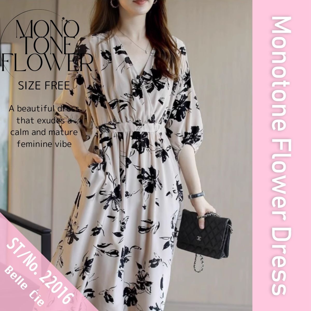 Dress/カシュクールフラワーワンピース ST/No.22016