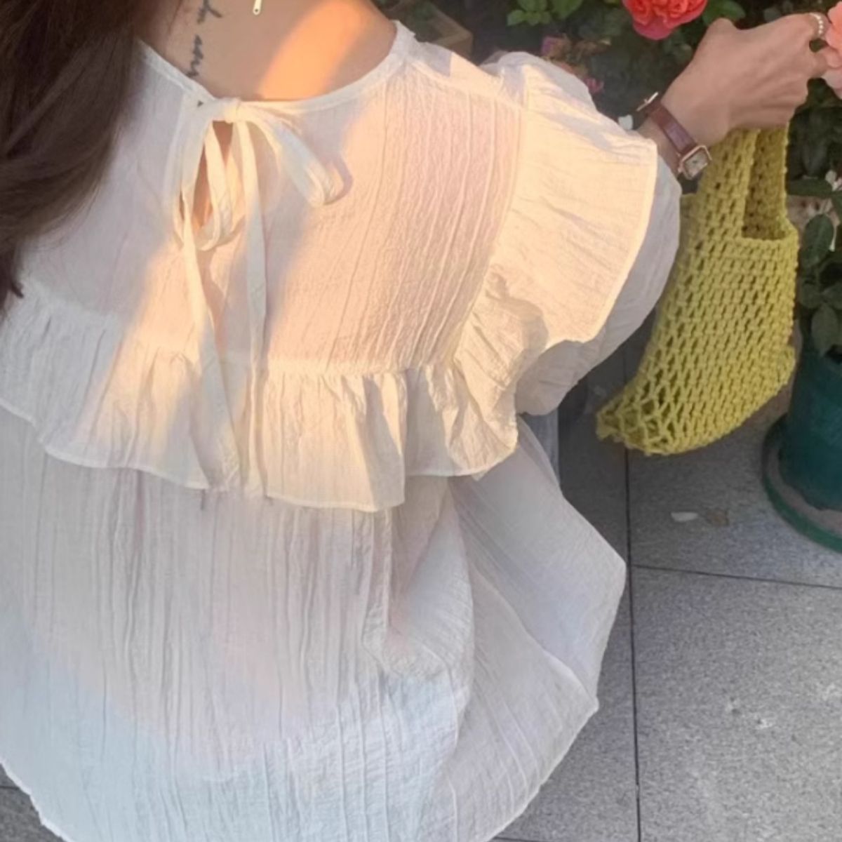 Blouse/スクエアフリルシアートップス ST/No.22019