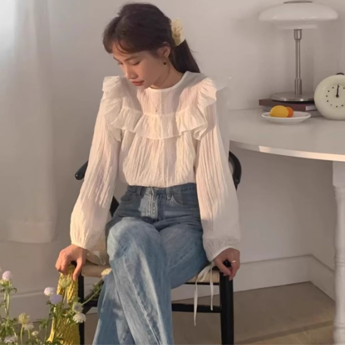 Blouse/スクエアフリルシアートップス ST/No.22019