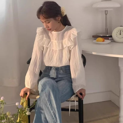 Blouse/スクエアフリルシアートップス ST/No.22019