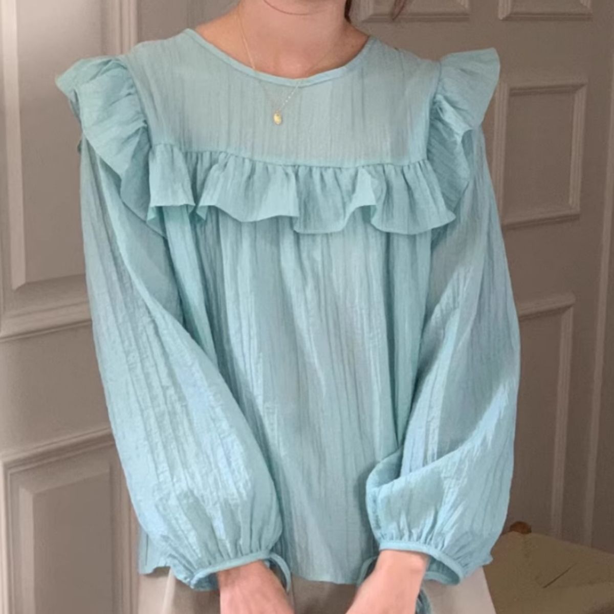 Blouse/スクエアフリルシアートップス ST/No.22019