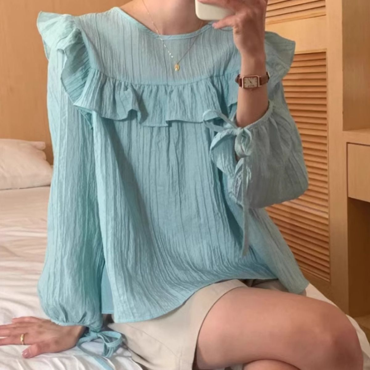 Blouse/スクエアフリルシアートップス ST/No.22019