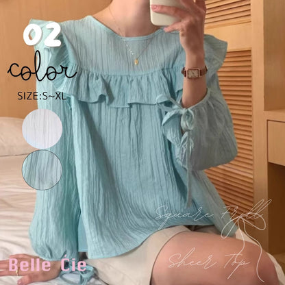 Blouse/スクエアフリルシアートップス ST/No.22019