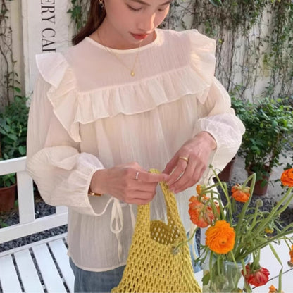 Blouse/スクエアフリルシアートップス ST/No.22019