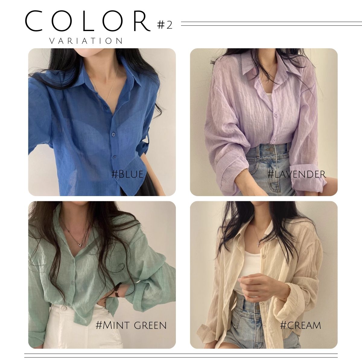Shirts/アースカラーロールアップシャツ ST/No.22023