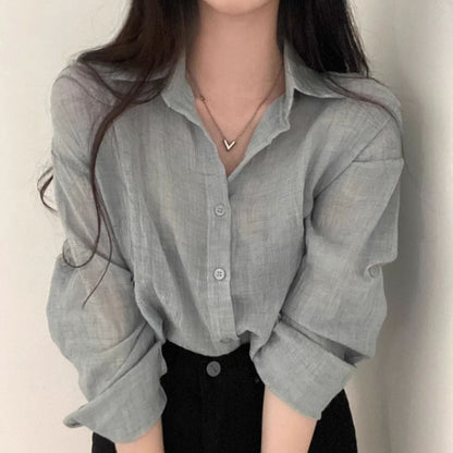 Shirts/アースカラーロールアップシャツ ST/No.22023