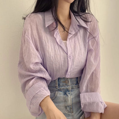 Shirts/アースカラーロールアップシャツ ST/No.22023