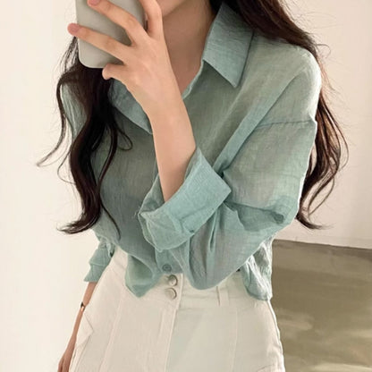 Shirts/アースカラーロールアップシャツ ST/No.22023