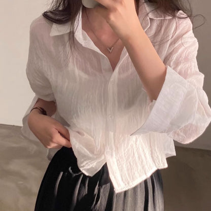 Shirts/アースカラーロールアップシャツ ST/No.22023