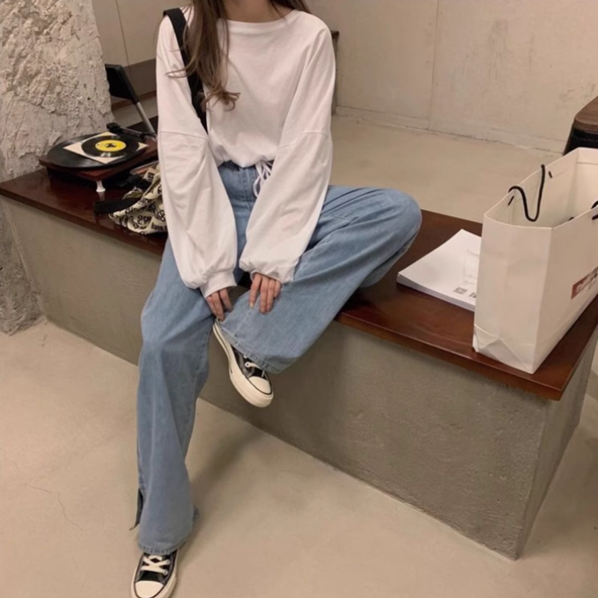 T-Shirts/ショート丈ドロストトップス ST/No.22028