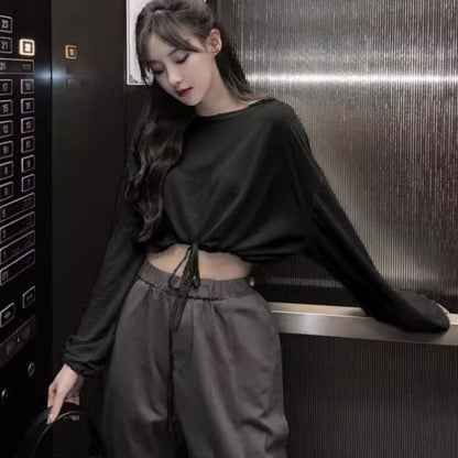 T-Shirts/ショート丈ドロストトップス ST/No.22028
