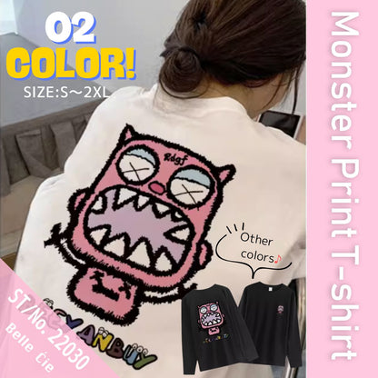 T-Shirts/モンスタープリントロングＴシャツ ST/No.22030