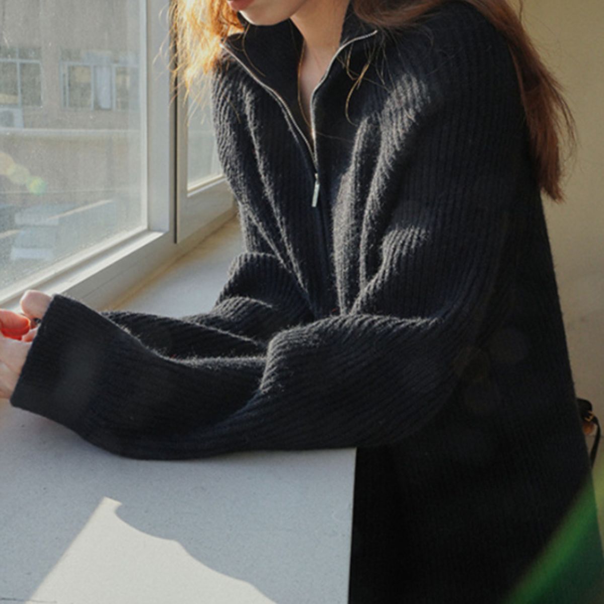 Knit/ハーフジップニットワンピース ST/No.22031