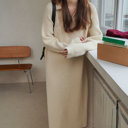 Knit/ハーフジップニットワンピース ST/No.22031