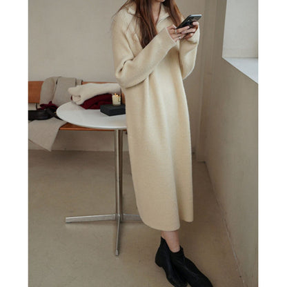 Knit/ハーフジップニットワンピース ST/No.22031