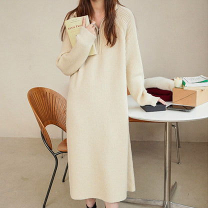 Knit/ハーフジップニットワンピース ST/No.22031