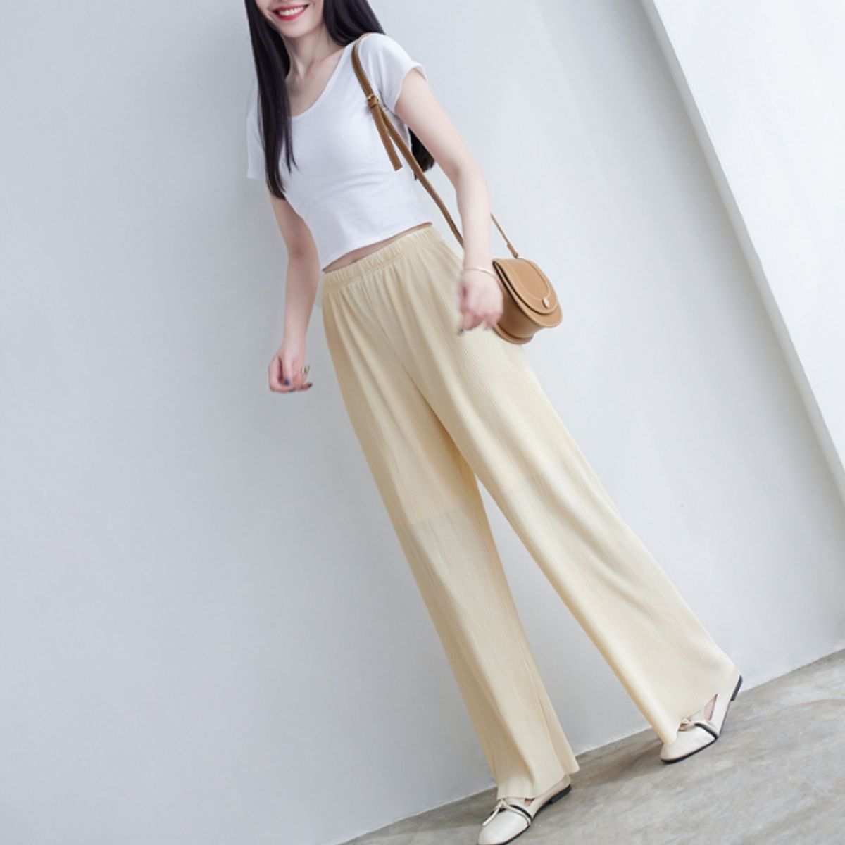 Pants/セルフカットプリーツワイドパンツ ST/No.22035