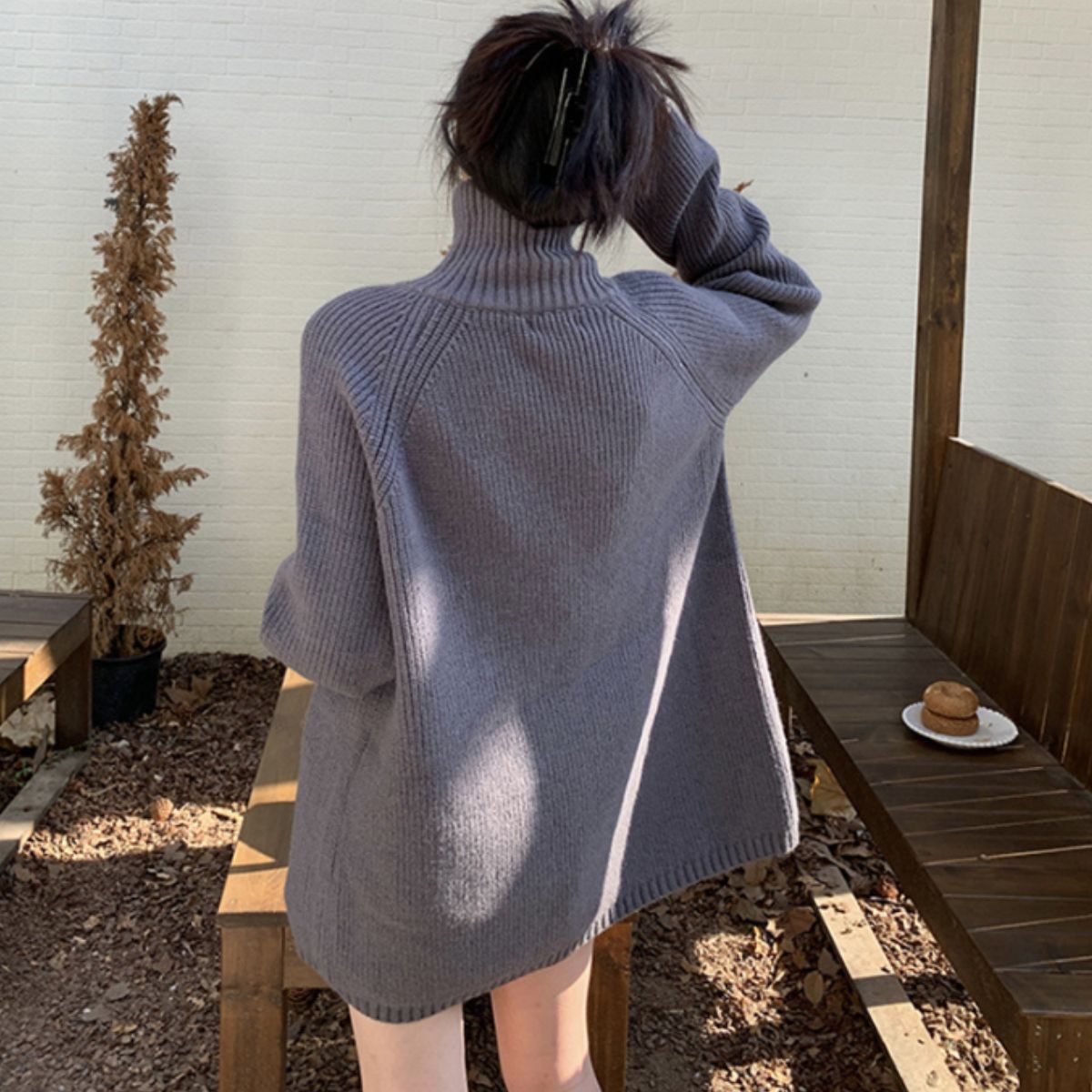 Knit/スリットジップニットプルオーバー ST/No.22038