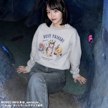 Tops/アニマルイラスト裏起毛トレーナー ST/No.22044