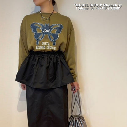 Tops/バタフライ裏起毛トレーナー ST/No.22046