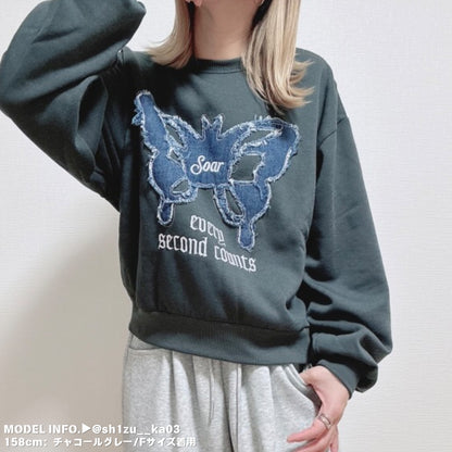 Tops/バタフライ裏起毛トレーナー ST/No.22046