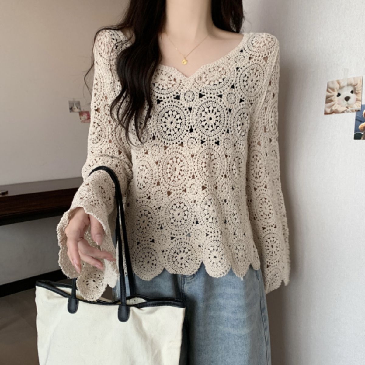 Blouson/かぎ針透かし編みトップス ST/No.22061