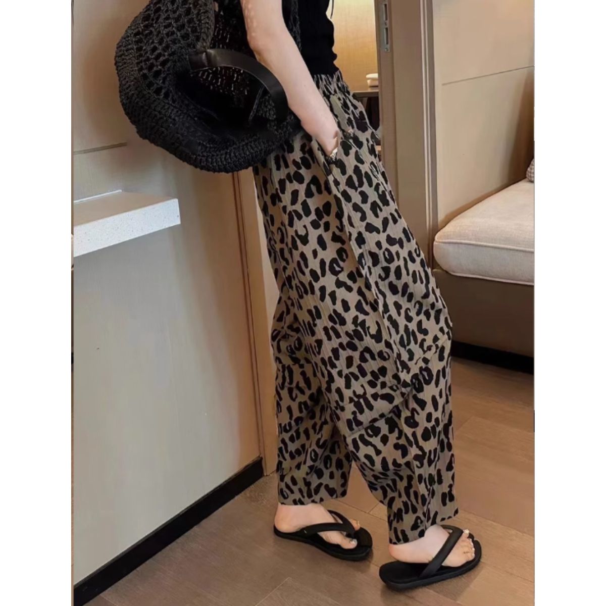 Pants/レオパード総柄イージーパンツ ST/No.22064
