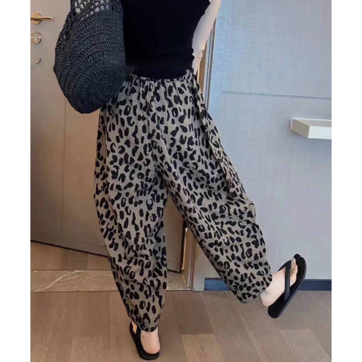 Pants/レオパード総柄イージーパンツ ST/No.22064