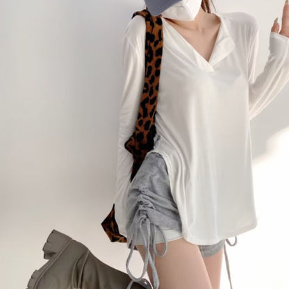 Tops/ヘムラインヘンリーネックトップス ST/No.22066