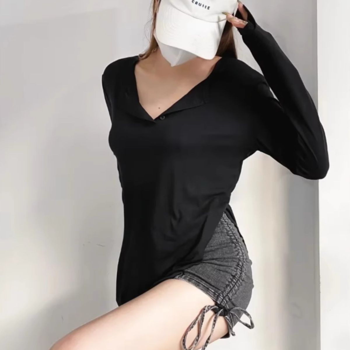 Tops/ヘムラインヘンリーネックトップス ST/No.22066