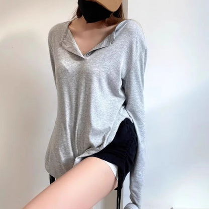 Tops/ヘムラインヘンリーネックトップス ST/No.22066