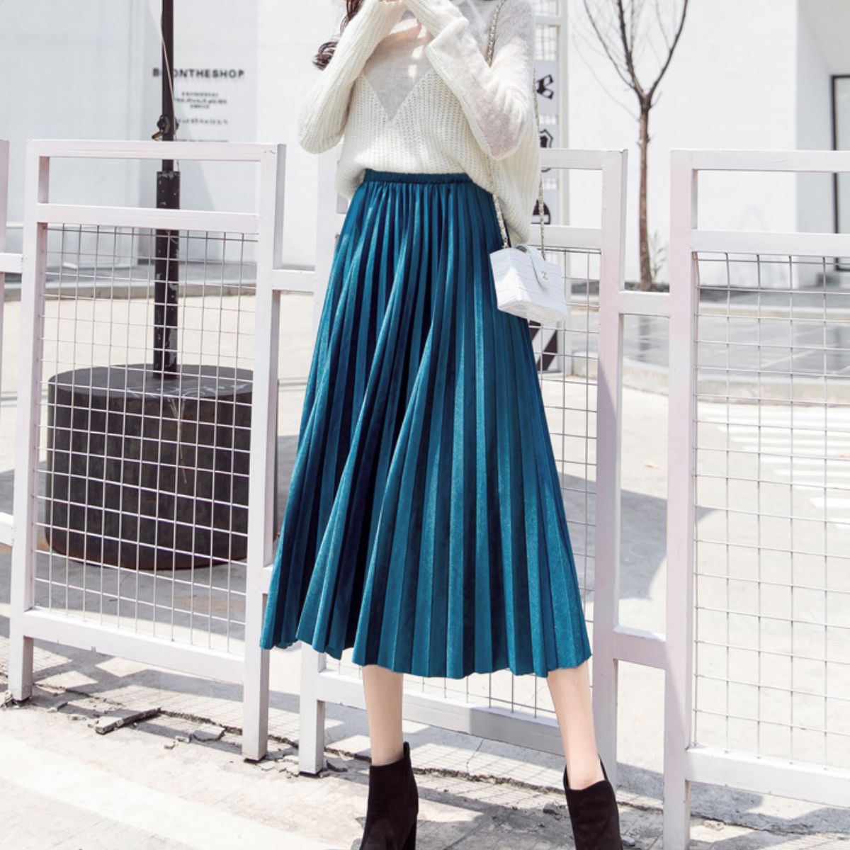 Skirt/ベロアプリーツスカート ST/No.22068