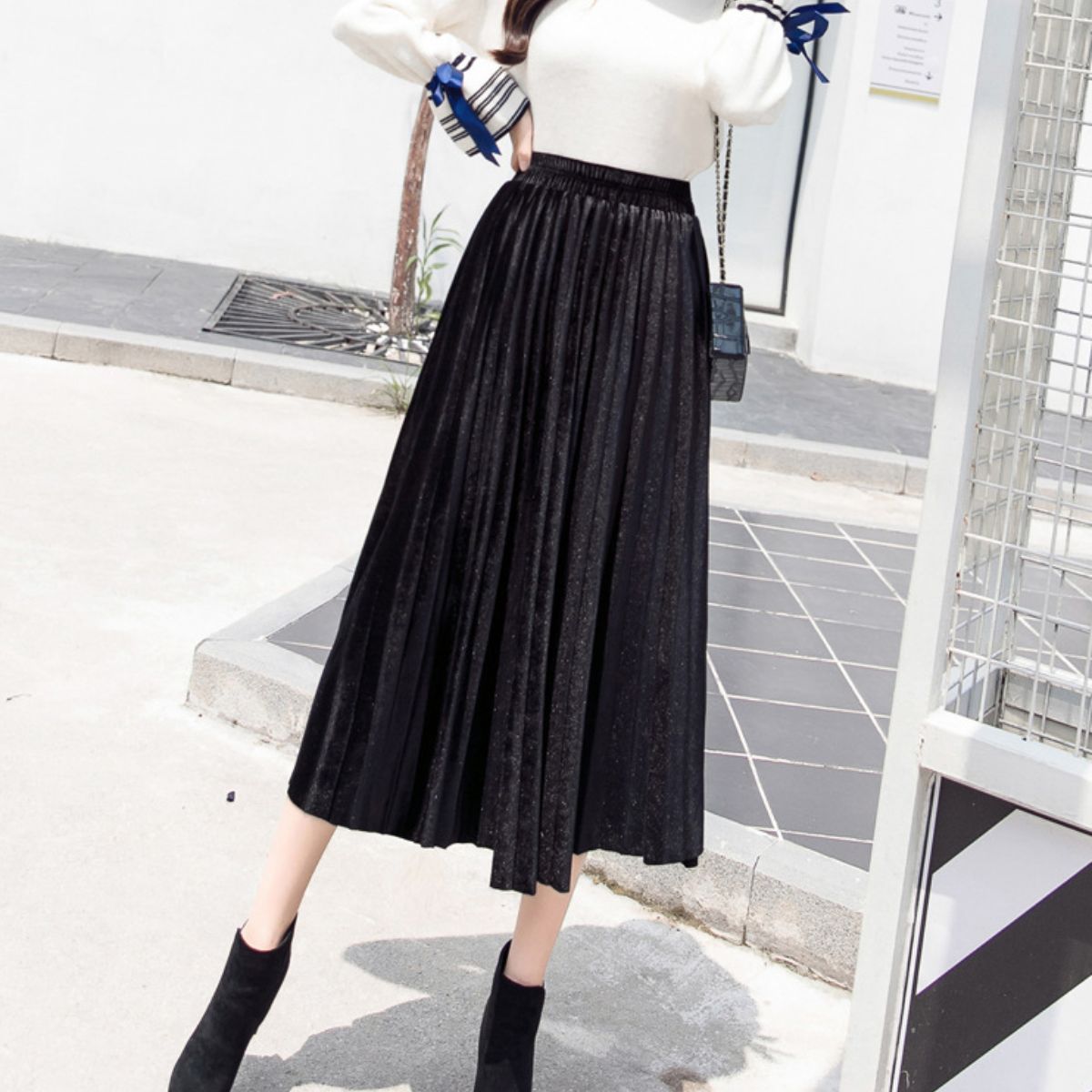 Skirt/ベロアプリーツスカート ST/No.22068