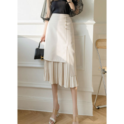 Skirt/アシンメトリー プリーツスカート ST/No.22072